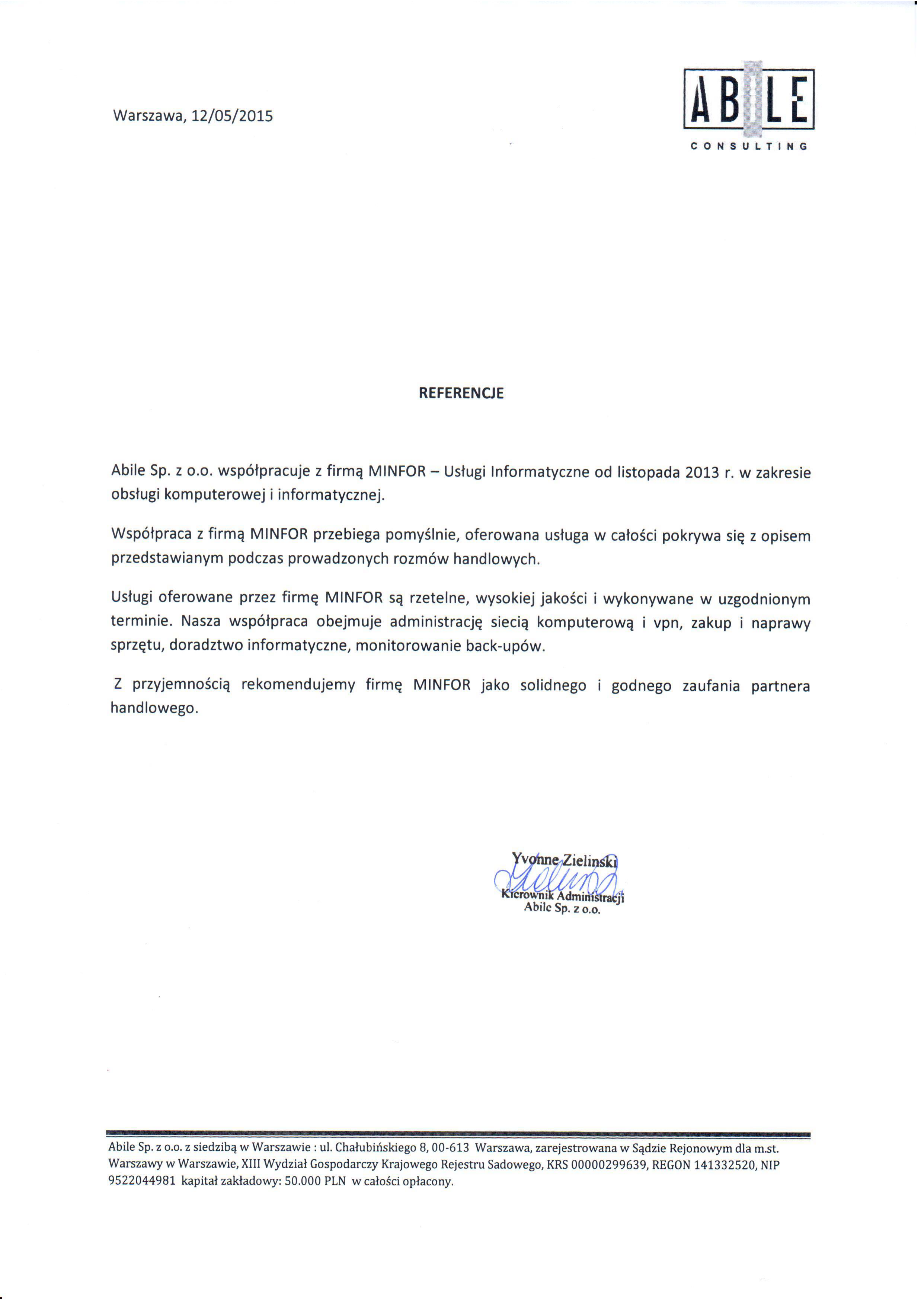 Referencje Abile